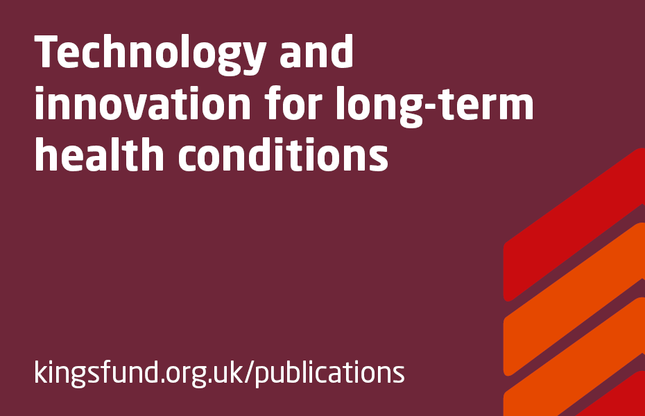 Technology and innovation for long-term health conditions