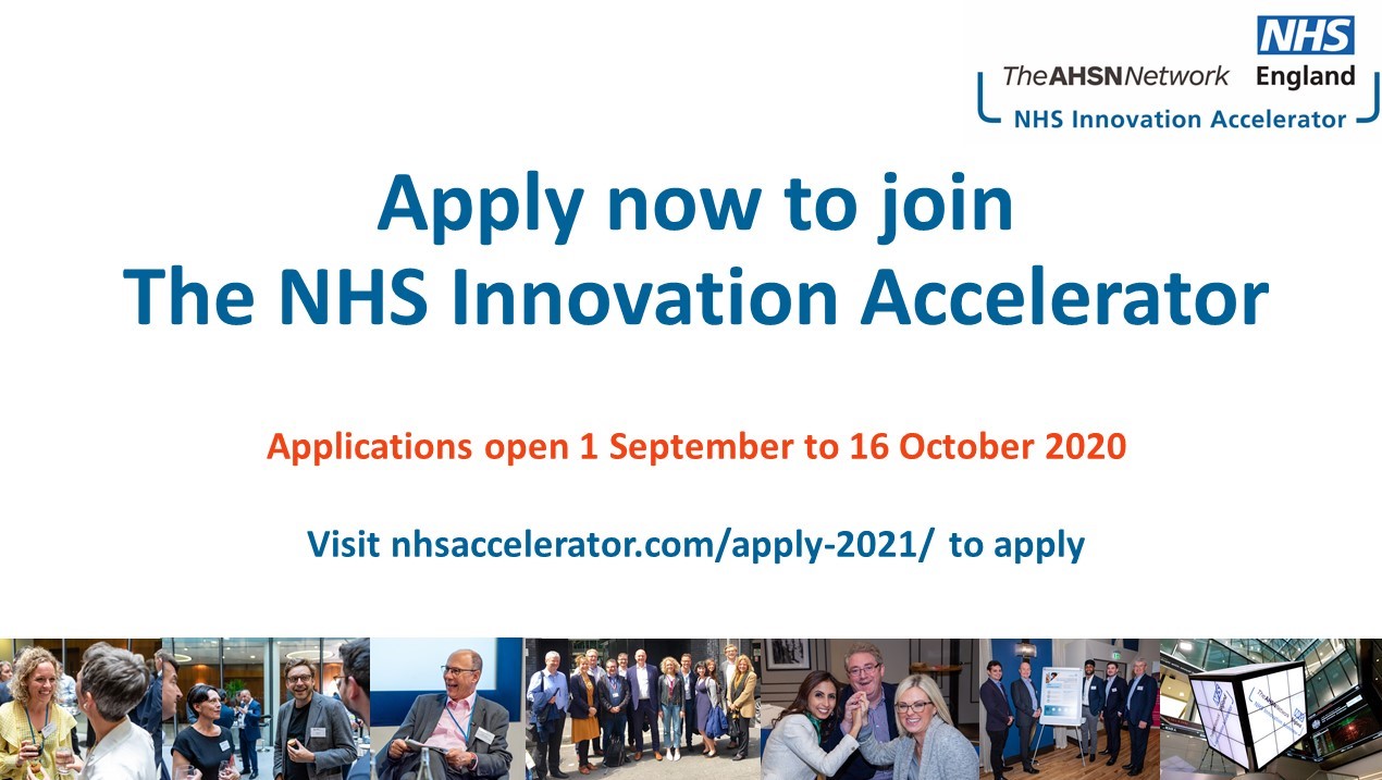 Apply now to join The NHS Innovation Accelerator.