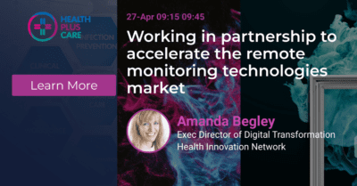 Image of Amanda Begley Executive Director of Digital Transformation of Health Innovation Network who is presenting at the show.